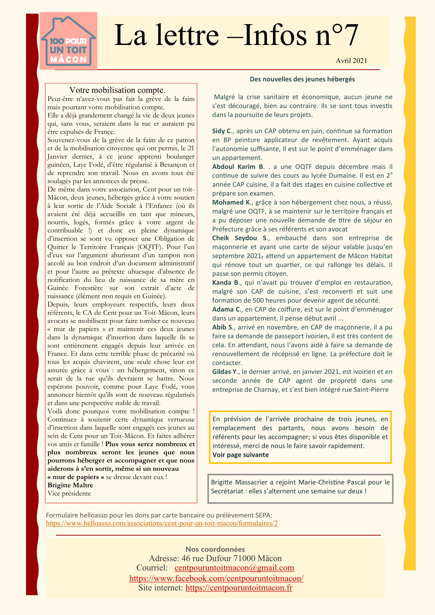 Lettre d’information n°7
