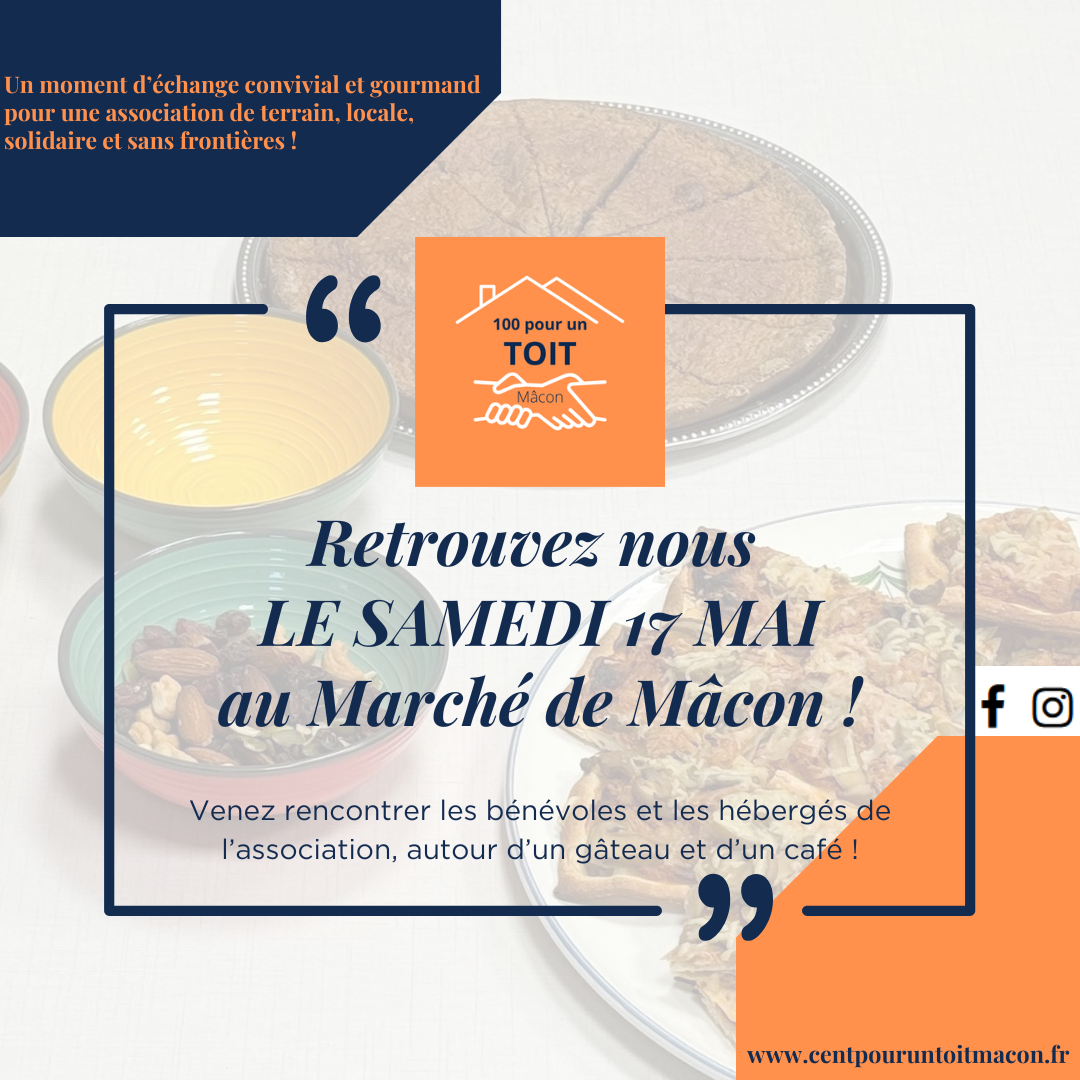 Retrouvez nous au marché de Mâcon le 17 mai !