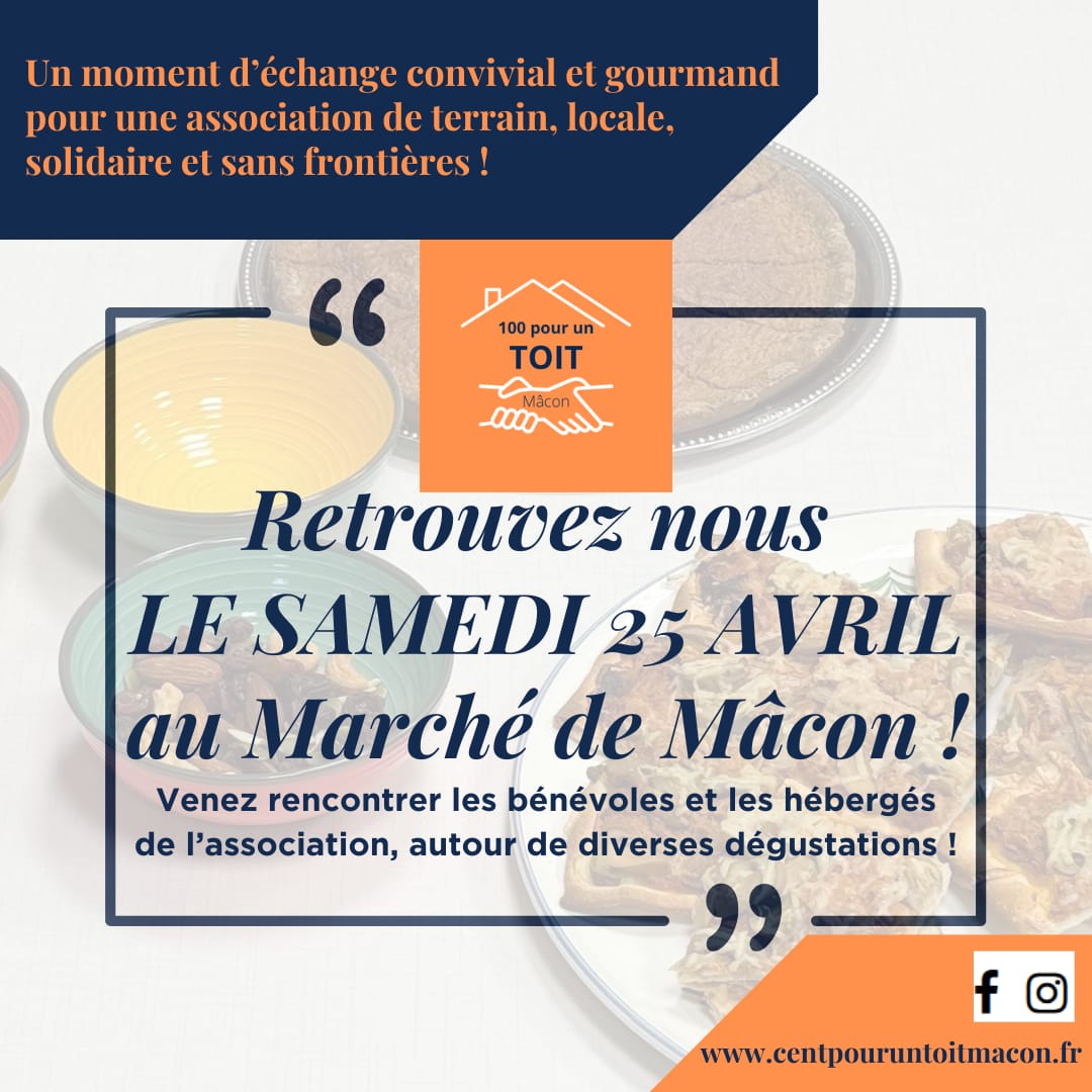 Retrouvez nous au marché de Mâcon le 25 avril !